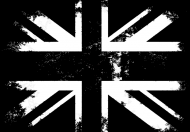 flaga Wielkiej Brytanii czarno-biała