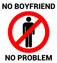 No boyfriend no problem - koszulka na ramiączkach