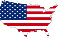 Flaga USA mapa czarna koszulka damska