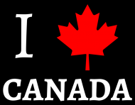 Koszulka I love Kanada - czarna