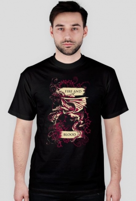 koszulka Gra o tron - Fire and Blood - Koszulki filmowe i serialowe - InneKoszulki.pl