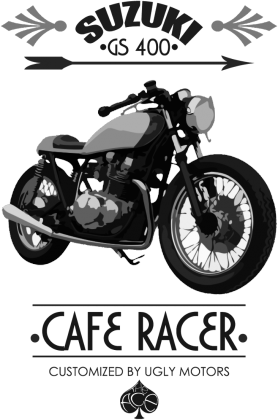 Cafe Racer Suzuki GS 400 Ugly Motors t-shirt  (normal)