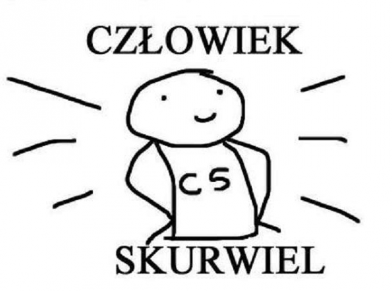Człowiek Skurwiel- biała