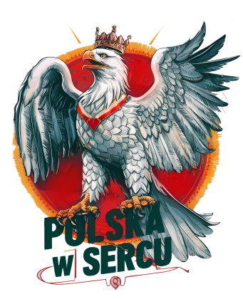Orzeł Biały Polska w Sercu koszulki patriotyczne, koszulka narodowca dla patrioty