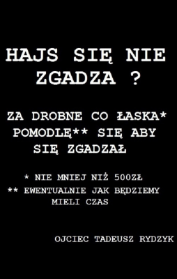 HAJS SIE NIE ZGADZA Rydzyk (męska) - nadruk