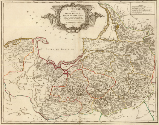 Torba z mapą Prus II (Robert de Vaugondy )