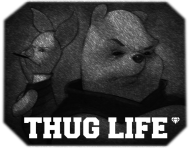Koszulka z nadrukiem "THUG LIFE" RUBYWEAR