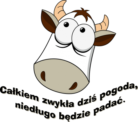 Strachliwa krowa - koszulka zwykła