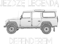 Jeżdżę Defenderem - wersja 110 - białe napisy