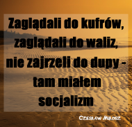 Bluza z cytatem - Czesław Miłosz - W dupie mam socjalizm