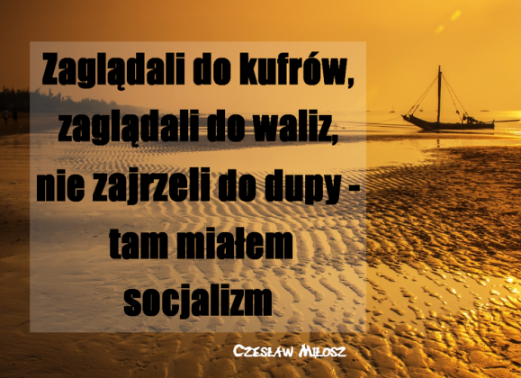 Koszulka z cytatem - Czesław Miłosz - W dupie mam socjalizm