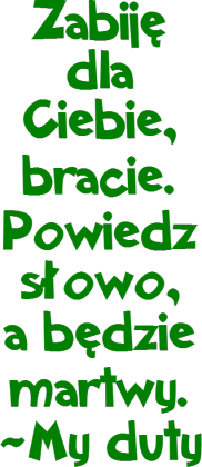 Bluza My Duty Slytherin