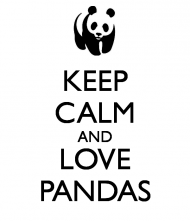 Keep calm and love pandas
