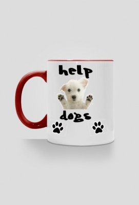 HELP DOGS CUP WHITE-RED WEST - Help Dogs Shop