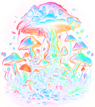 Neon Mushrooms