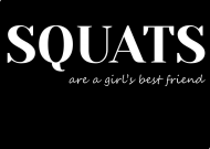 Squats are a girl's best friend; czarna torba
