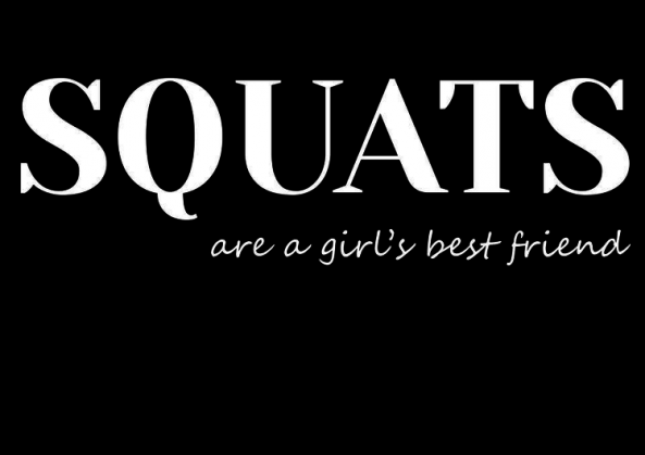 Squats are a girl's best friend; czarna; bez dekoltu