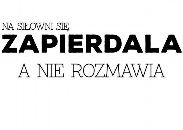 Na siłowni się zapierdala, a nie rozmawia; torba