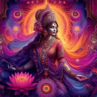 Lotus Goddess India new age psychodelic lotos