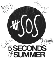 Kubek 5SOS with autographs