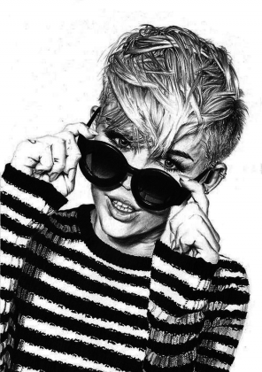 Miley Cyrus drawing bez rękawów męska