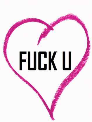 Bluza damska, biała - fuck u