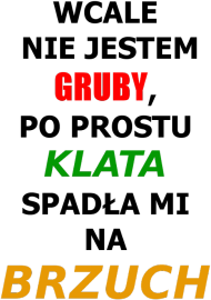 Koszulka Grubego Ciemne Napisy