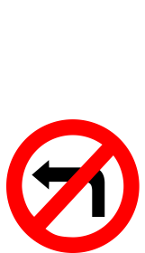 Zakaz skrętu w lewo (torba) jg