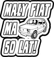 Mały Fiat ma 50 lat (koszulka męska)