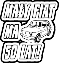 Mały Fiat ma 50 lat (kubek) - nadruk
