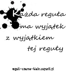torba (różne kolory): KAŻDA REGUŁA MA WYJĄTEK