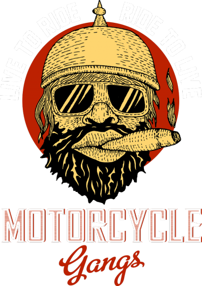 Motorcycle gang white