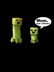 Minecraft "Mom, Can I Boom?" damska czarna
