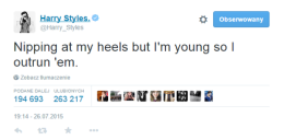 Harry Styles TWEET