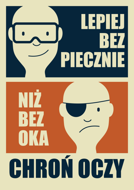Chroń oczy - plakat BHP A2