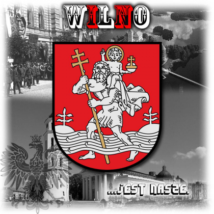 "Wilno jest Nasze" t shirt biało czerwony