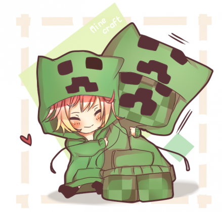 Minecraft Koszulka Creeper Anime Girl