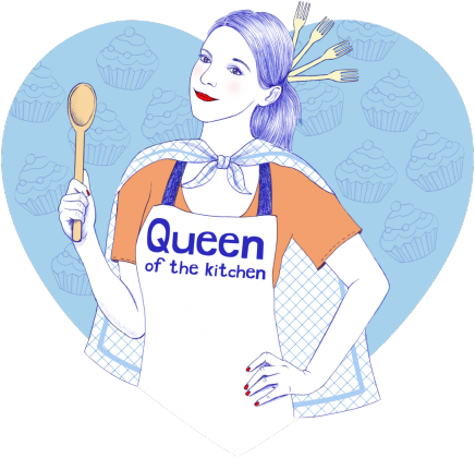 Queen of the kitchen - t-shirt różowy damski - skosztuj.to