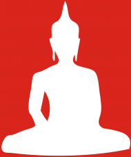 Siedzący Budda - czerwona
