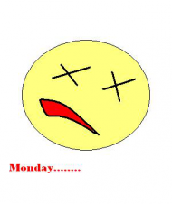 T-shirt Monday White