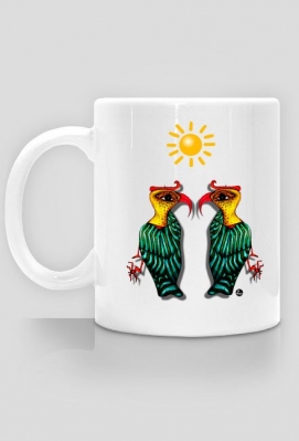 ptaszki surrealistyczne- kompozycja kubkowa - mica