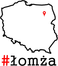 Koszulka damska różowa #łomża_mapa