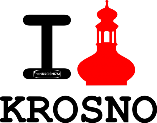 Koszulka I love Krosno - wieża, jasna, damska