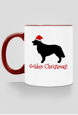 Świąteczny kubek z czerwonym uchem - Golden Retriever - Pies w Poznaniu