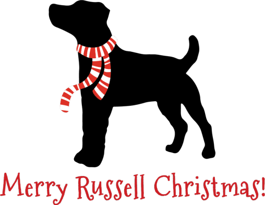 Męska świąteczna bluza (kaptur) - biała - Russell Terrier