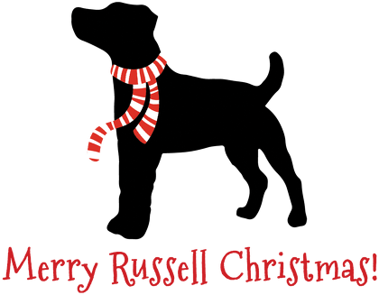 Świąteczny kubek z czerwonym uchem - Russell Terrier