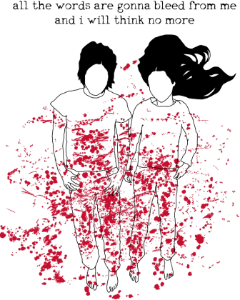 the white stripes are bleeding tshirt męski
