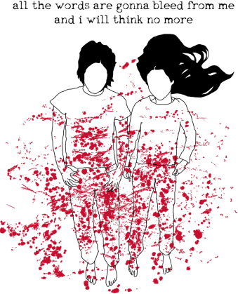 the white stripes are bleeding hoodie
