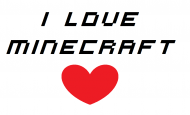 Koszulka biała I LOVE MINECRAFT