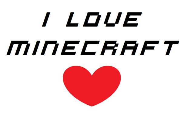 Koszulka biała I LOVE MINECRAFT
